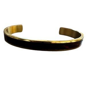 Vintage brass and tortoiseshell cuff bracelet
